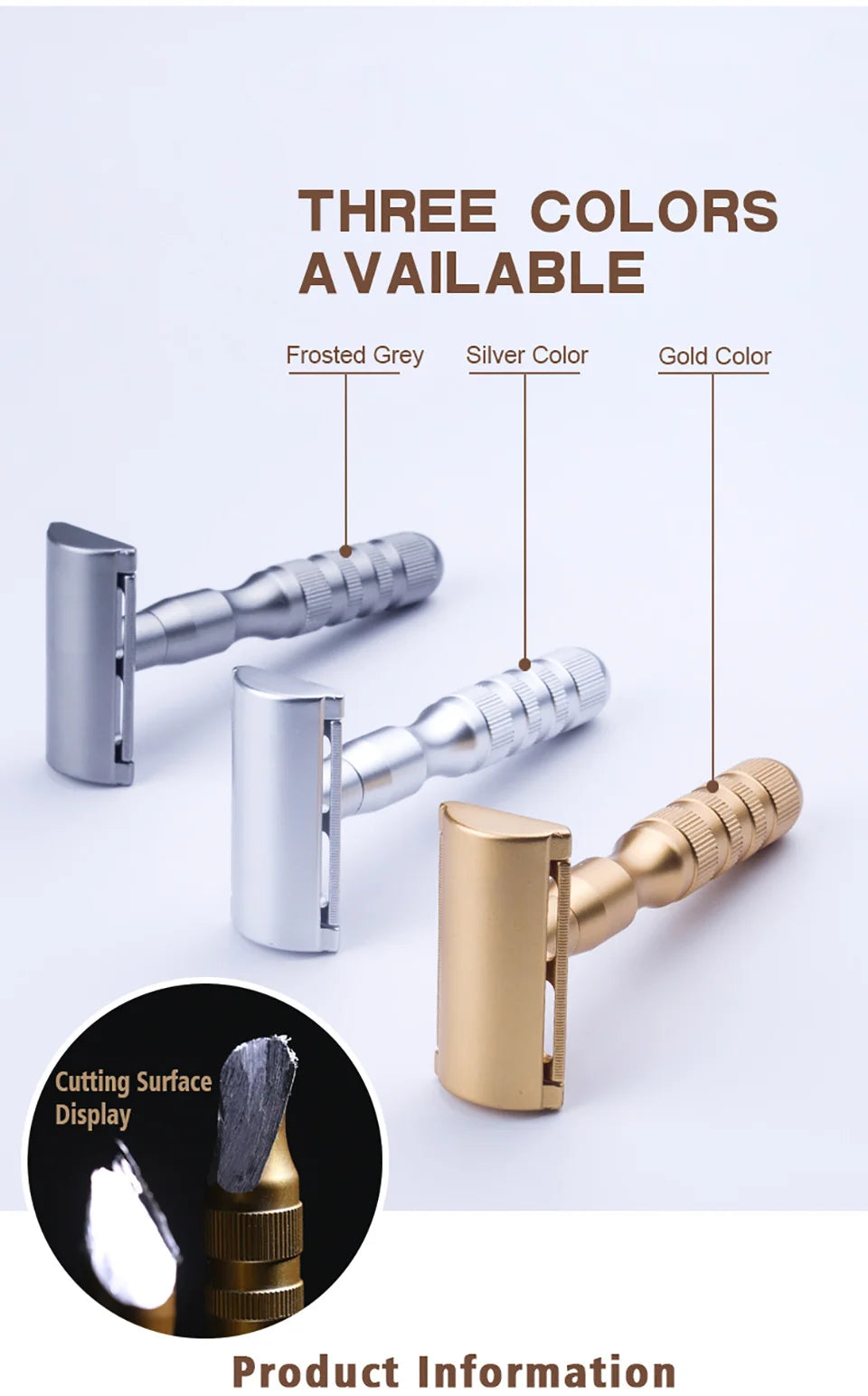 JiFULI ( 1 Machine 5 Blades ) High Quality Men Classic Double Edge Safety razor Aluminum Alloy Handle Sharp Durable Shaver Blade