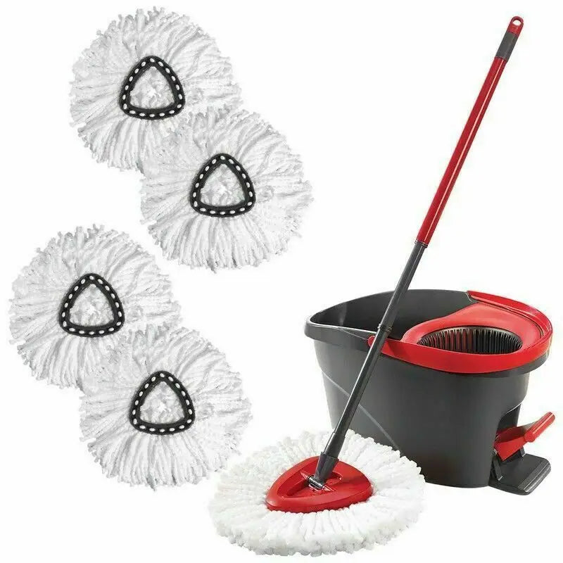 Easy Wring and Clean Floor Mop Turbo Microfibre 2in1 Replacement Refill Mop Head Accessory Home Cleaning Tools