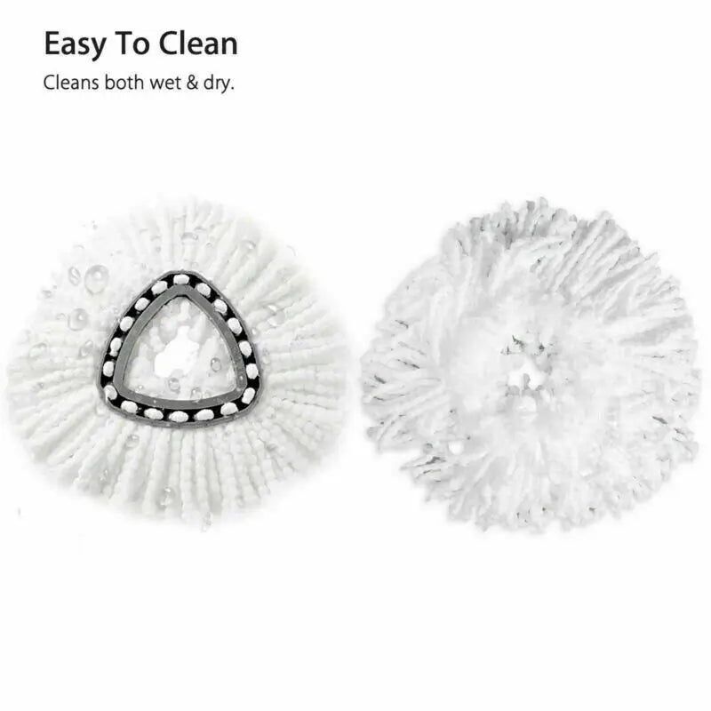 Easy Wring and Clean Floor Mop Turbo Microfibre 2in1 Replacement Refill Mop Head Accessory Home Cleaning Tools