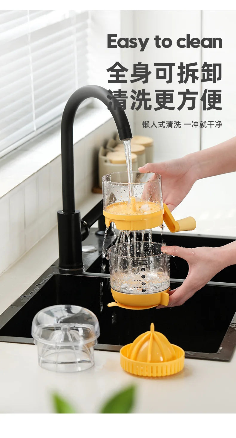 New upgraded juicer,household hand cranked orange lemon manual juicer,juice residue separation and squeezing device, juicing cup