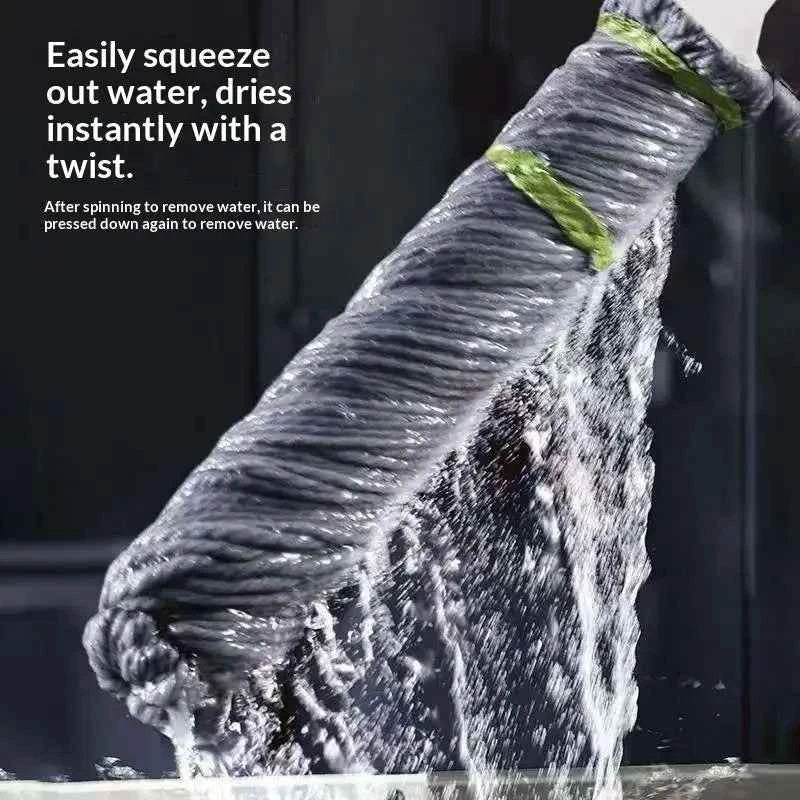 2 In 1 Dehydrated Mop 360 Degree Self Wringing Spin Mop Hand Free Household Twist Mop Home Cleaning