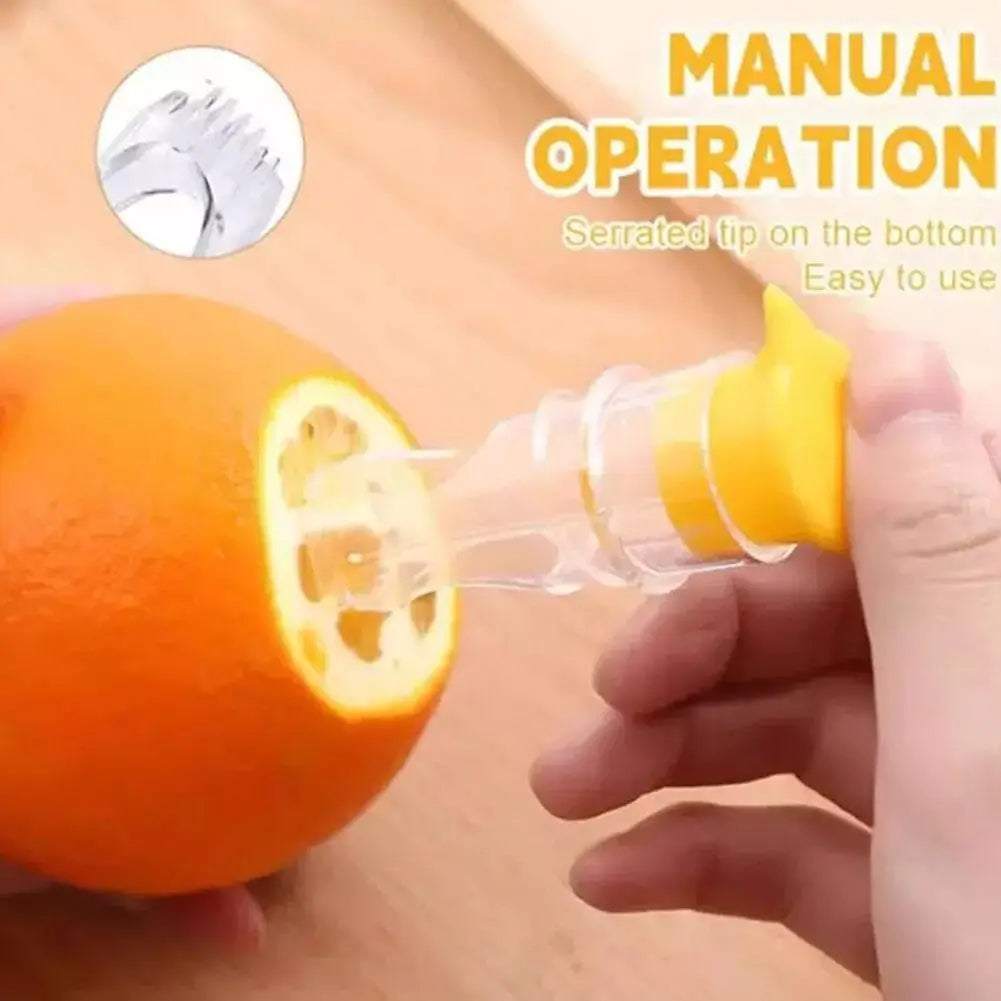 Fruit Juice Sprayer Manual Orange Lemon Juicer with Leak-Proof Nozzle Mini Handheld Juicing Gadget for Fresh Juice Making