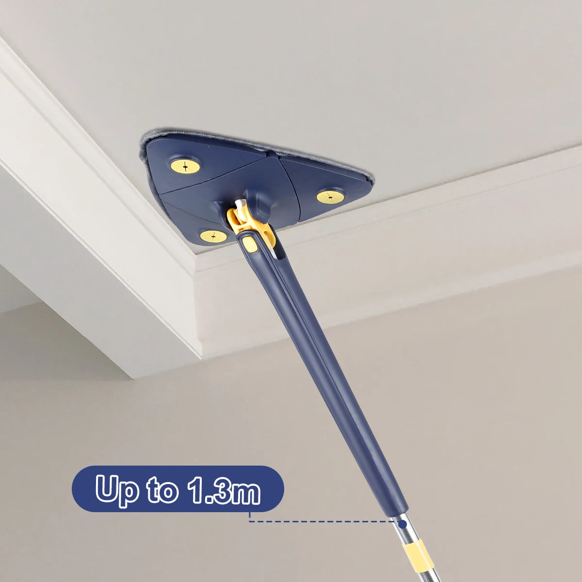 Telescopic Triangle Mop 360° Rotatable Self-wringing Triangle Extended Adjustable Mop Floor Squeeze Free Hand Washing Lazy Tool