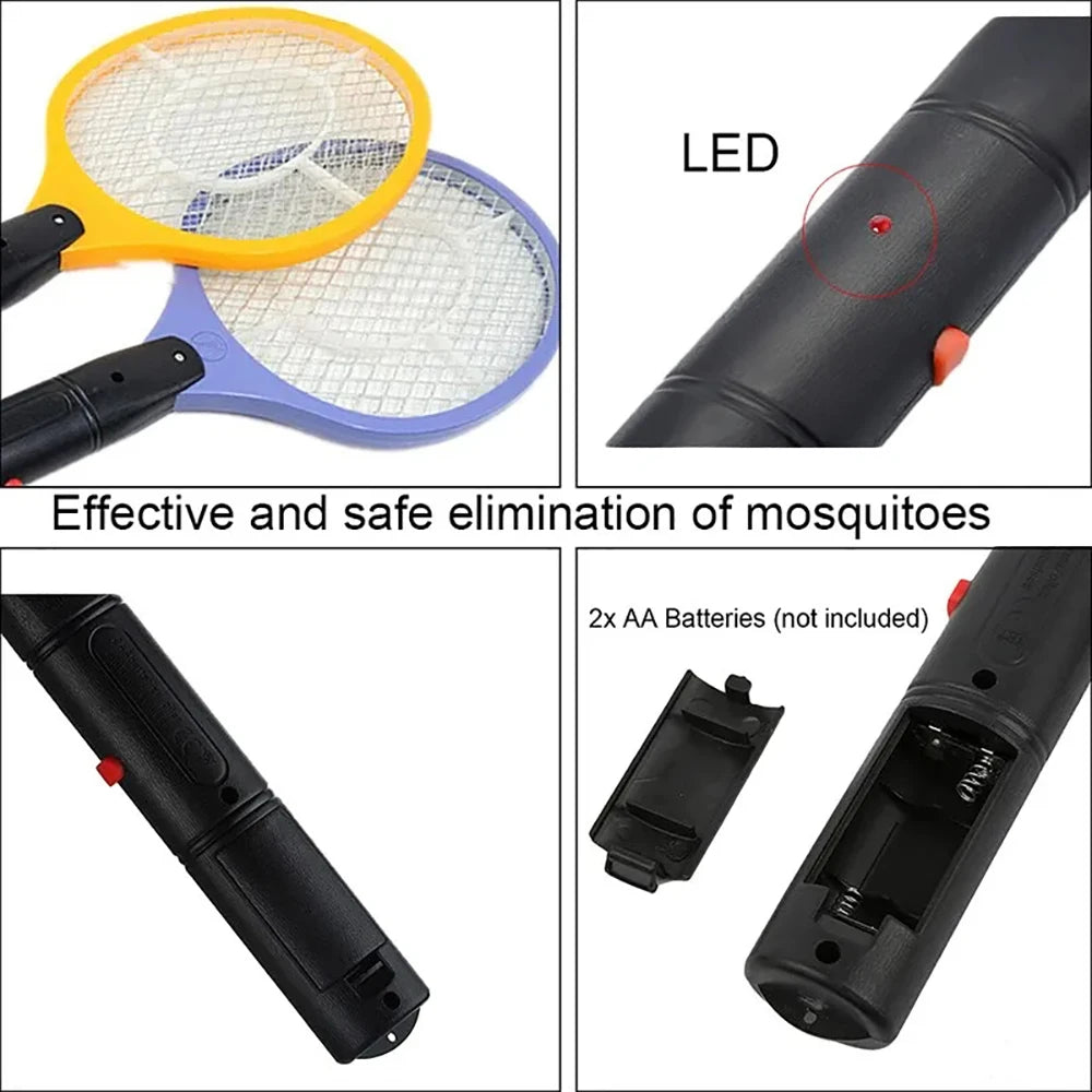 Mosquito Swatter Racket - Outdoor/Indoor Killer for Flies, Battery-Operated Tennis Killing  Battery-Operated Tennis Killing Zap