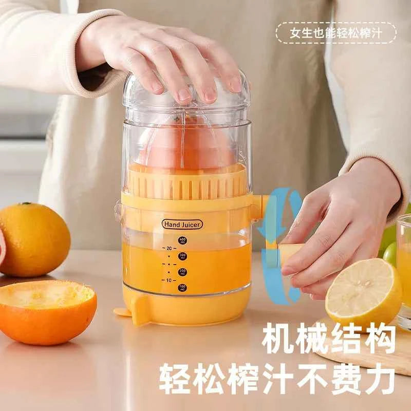 New upgraded juicer,household hand cranked orange lemon manual juicer,juice residue separation and squeezing device, juicing cup