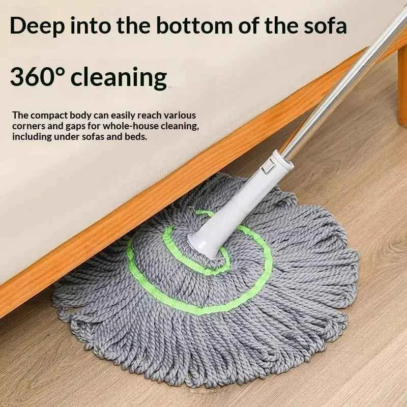 2 In 1 Dehydrated Mop 360 Degree Self Wringing Spin Mop Hand Free Household Twist Mop Home Cleaning
