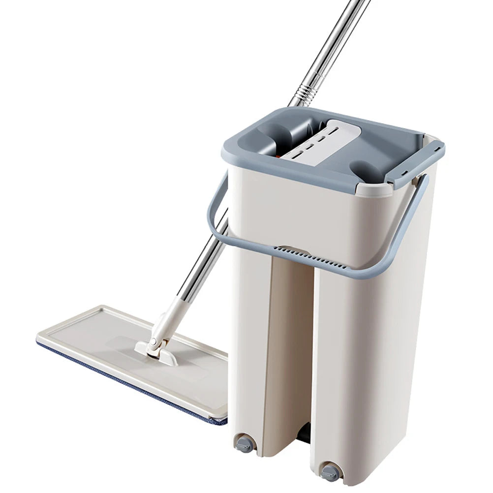 Cleaning Mop Flat Mop Microfibre with Telescopic Rod and Barrel Rotatable  for Home Microfibre  Rotatable Mop