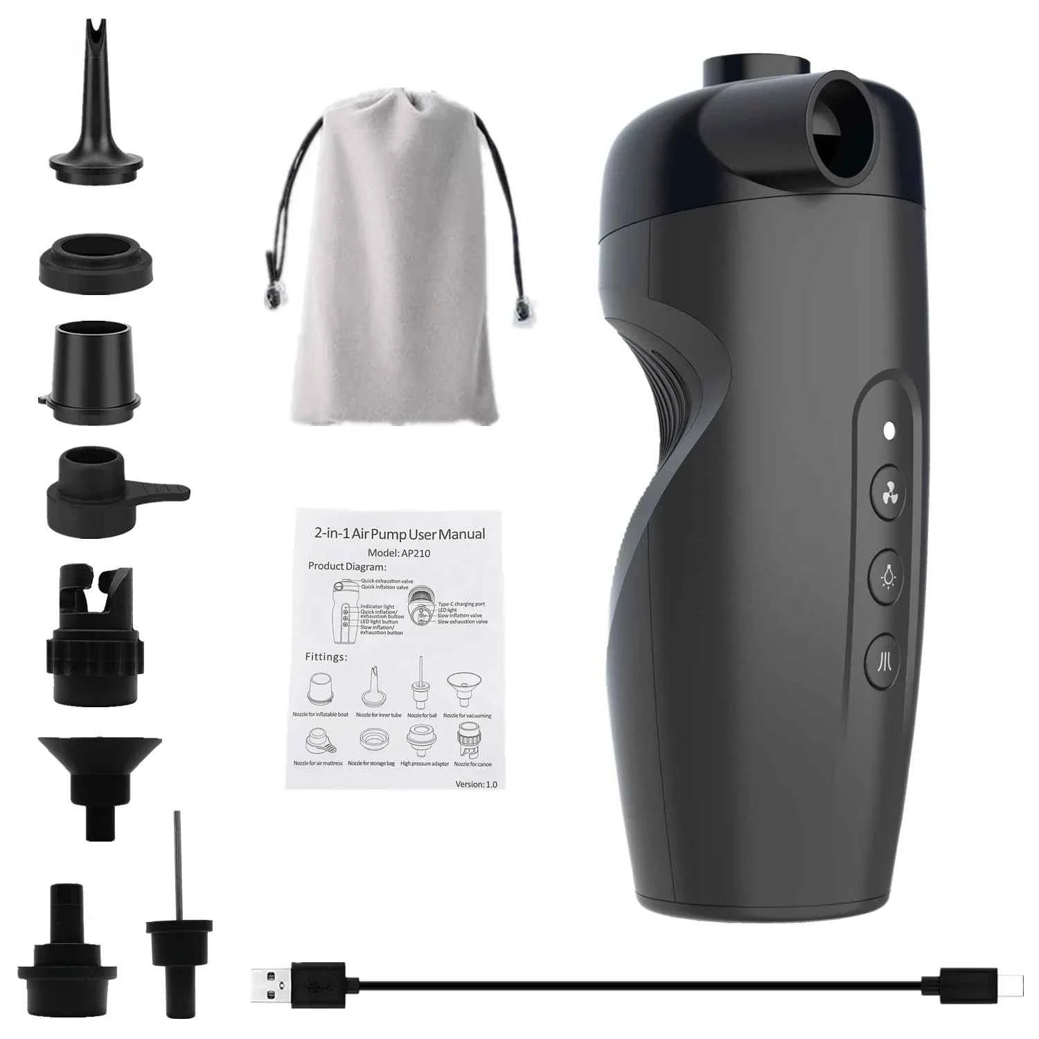 20PSI Protable Air Pump Electric Outdoor Deflatable Air Inflator For Inflatable Surfboard Paddle Stand Up Paddle Board Boat