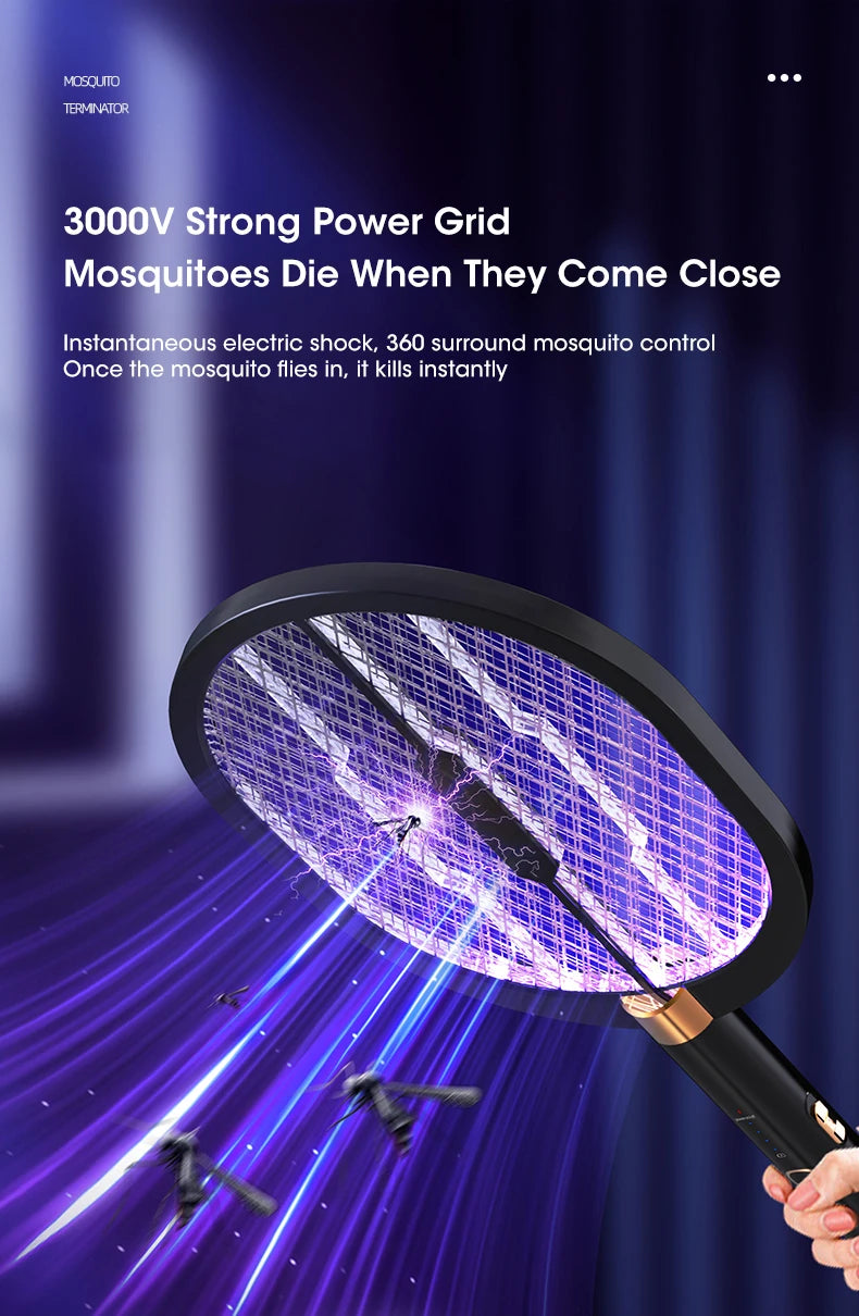 3000V Mosquito Killer Anti Mosquitoes Electric Usb Killer Racket Fly Swatter Electric Traps Flies Insect Repeller Home Mosquito