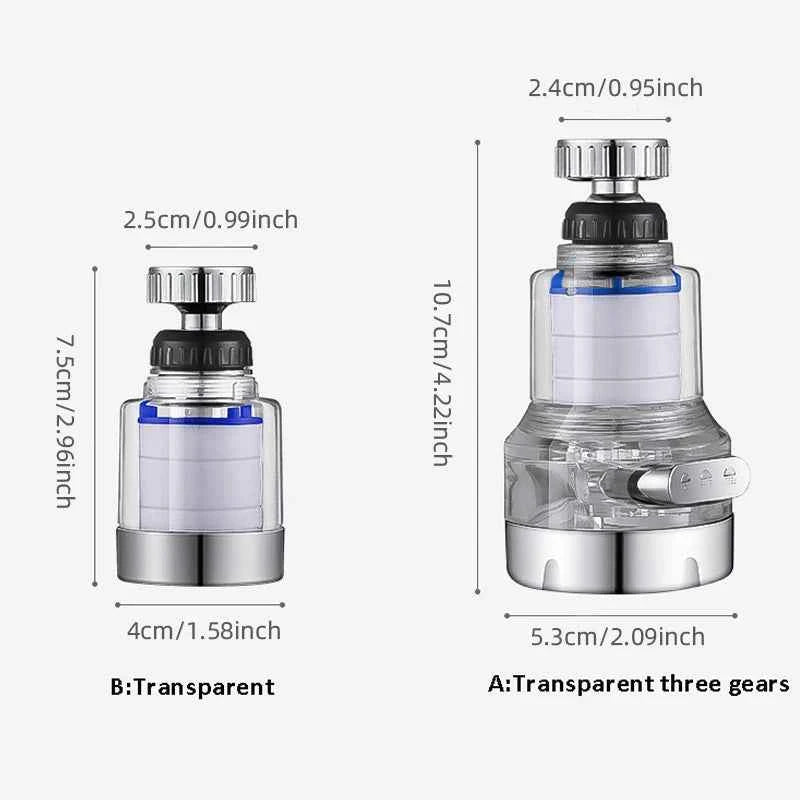 Baokemo 360 Rotating Water Purifier Filter Tap Universal For Kitchen Bathroom Shower Household Filter PP Cotton High Density