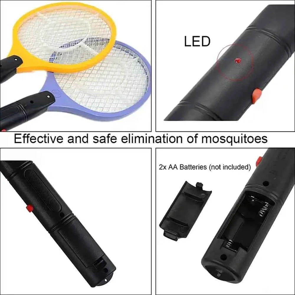 Mosquito Swatter Racket - Outdoor/Indoor Killer for Flies, Battery-Operated Tennis Killing  Battery-Operated Tennis Killing Zap