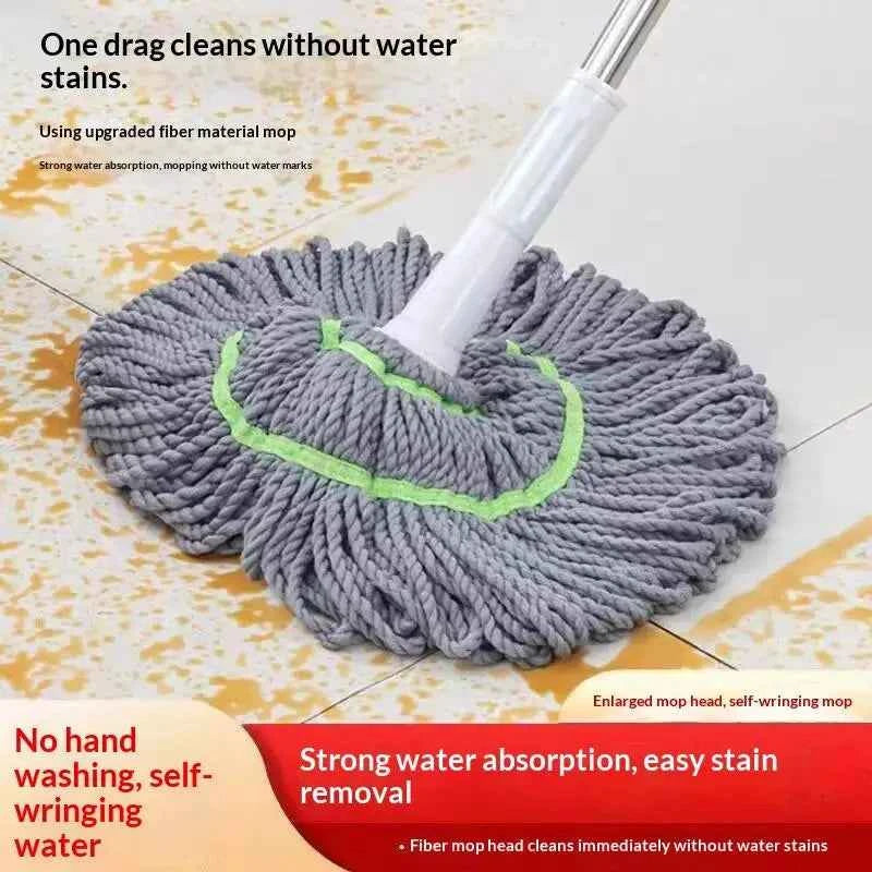 2 In 1 Dehydrated Mop 360 Degree Self Wringing Spin Mop Hand Free Household Twist Mop Home Cleaning