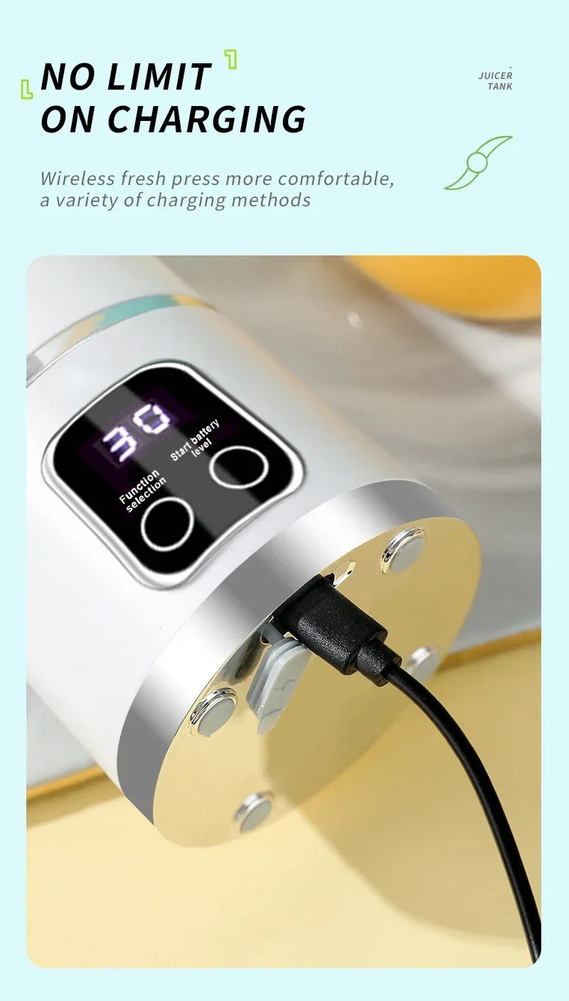 блендер juicer Portable Electric Juicer 450ml 8 Blades Travel Juicer Machine Chargeable Shakes Smoothie Blenders Fresh Juice Cup