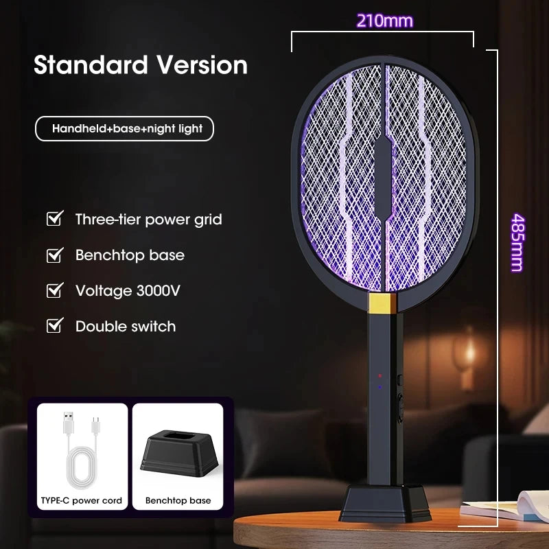 3000V Mosquito Killer Anti Mosquitoes Electric Usb Killer Racket Fly Swatter Electric Traps Flies Insect Repeller Home Mosquito