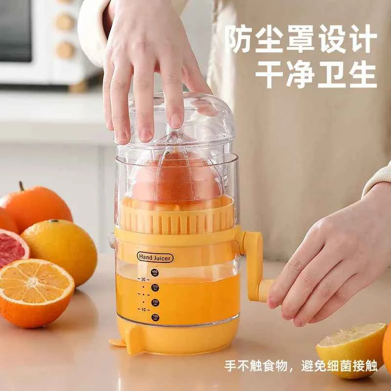 New upgraded juicer,household hand cranked orange lemon manual juicer,juice residue separation and squeezing device, juicing cup