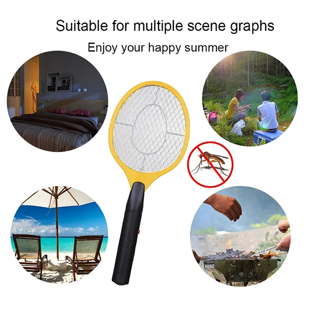 Mosquito Swatter Racket - Outdoor/Indoor Killer for Flies, Battery-Operated Tennis Killing  Battery-Operated Tennis Killing Zap
