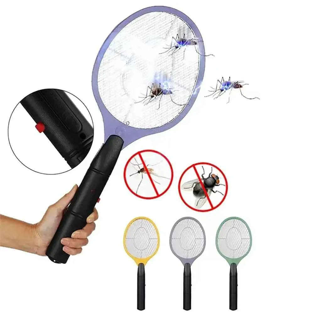 Mosquito Swatter Racket - Outdoor/Indoor Killer for Flies, Battery-Operated Tennis Killing  Battery-Operated Tennis Killing Zap