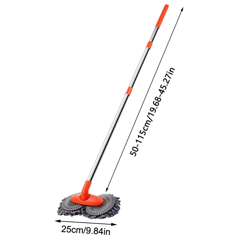 Rotating Double Brush Head Car Wash Mop Auto Supplies Three-Section Telescopic Mop Roof Window Cleaning Maintenance Accessories