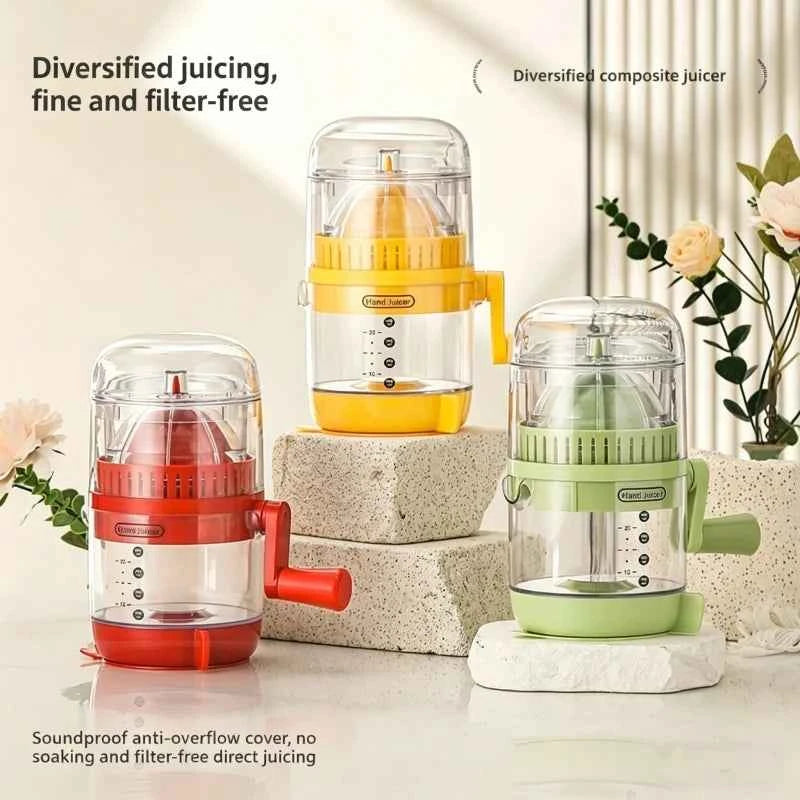 New upgraded juicer,household hand cranked orange lemon manual juicer,juice residue separation and squeezing device, juicing cup