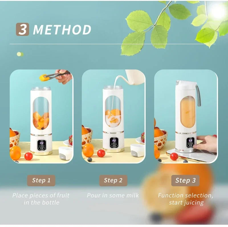 блендер juicer Portable Electric Juicer 450ml 8 Blades Travel Juicer Machine Chargeable Shakes Smoothie Blenders Fresh Juice Cup
