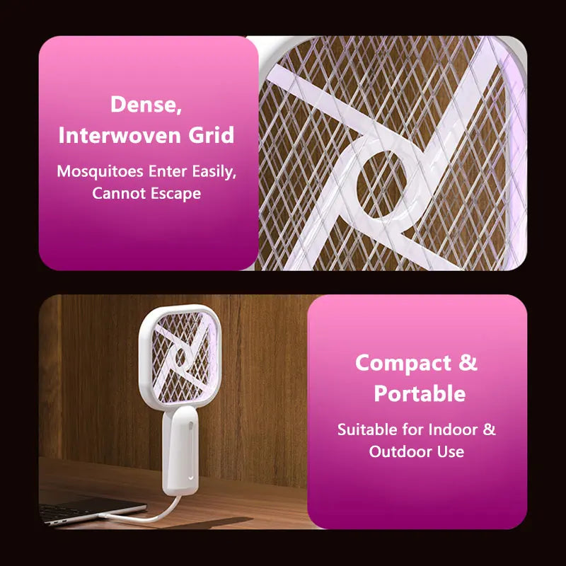Mini Electric Mosquito Swatter USB Household Mosquito Lure Small Mosquito Killer Swatter Outdoor Portable Mosquito Killer 2026