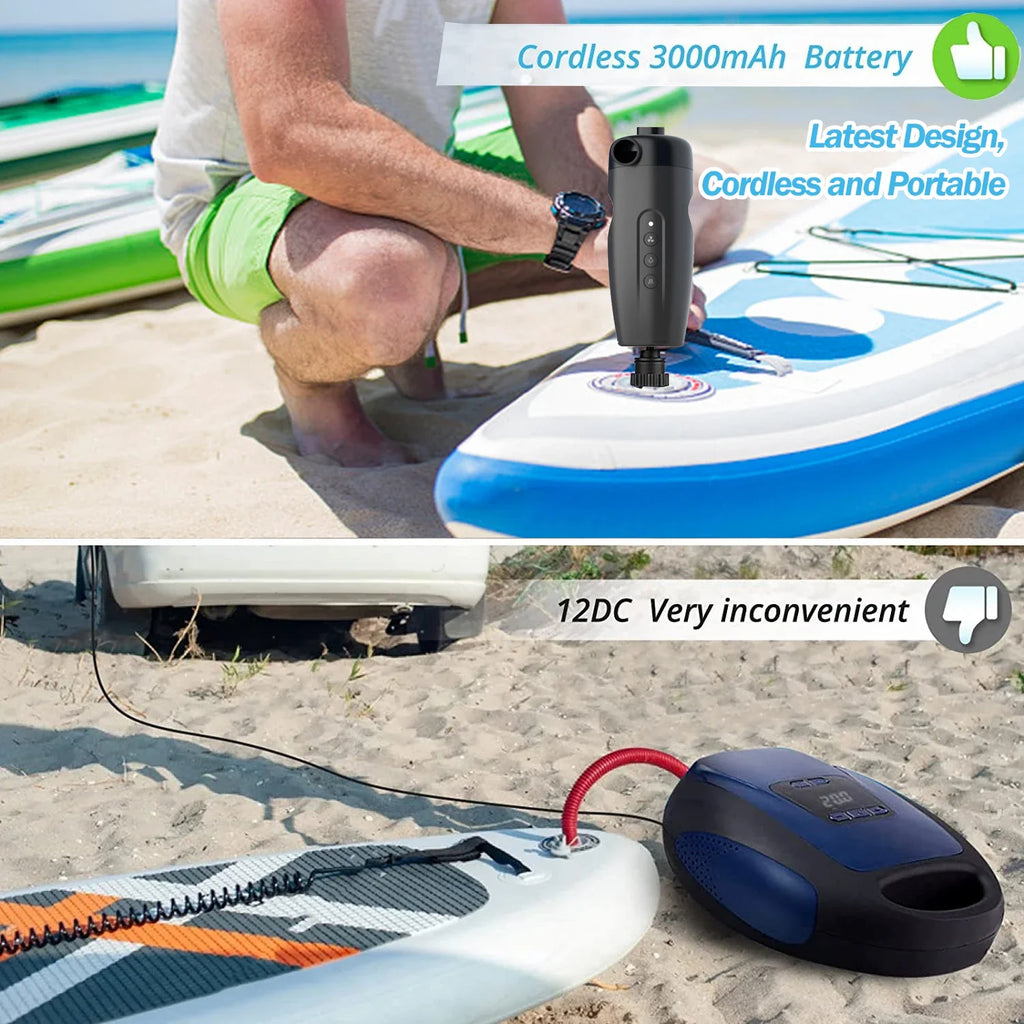 20PSI Protable Air Pump Electric Outdoor Deflatable Air Inflator For Inflatable Surfboard Paddle Stand Up Paddle Board Boat