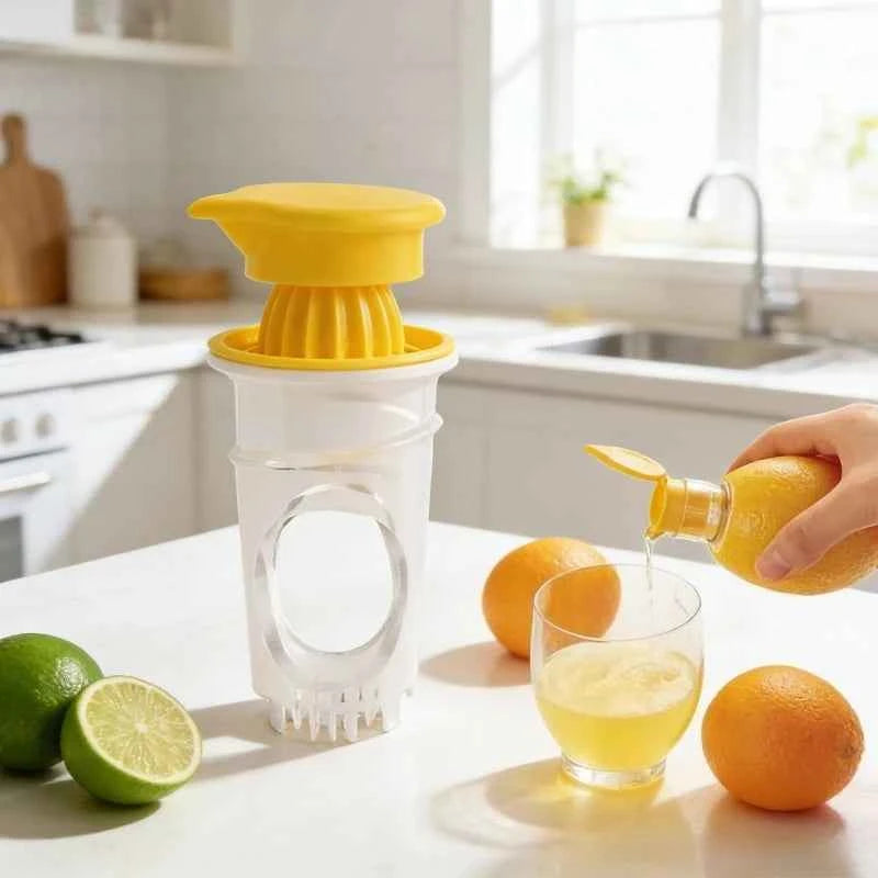 Fruit Juice Sprayer Manual Orange Lemon Juicer with Leak-Proof Nozzle Mini Handheld Juicing Gadget for Fresh Juice Making