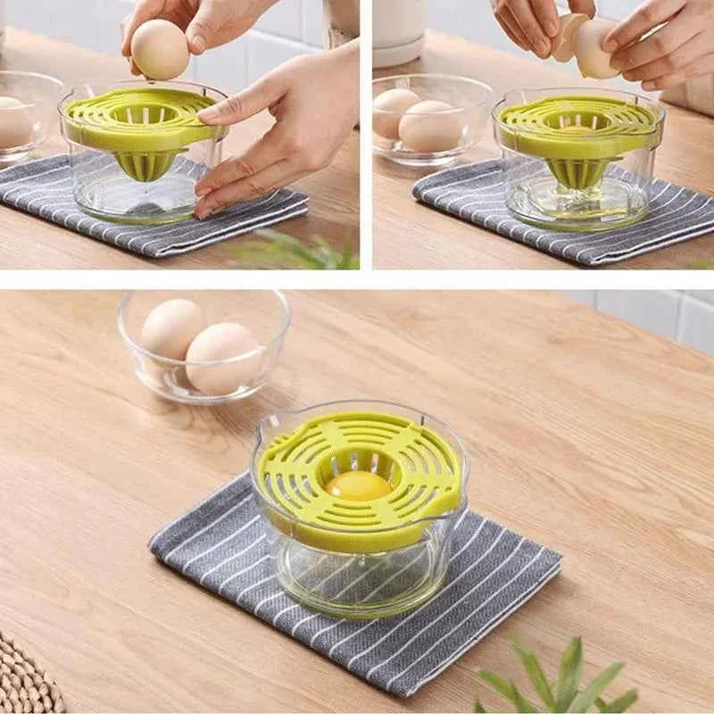 4 In 1 Citrus Lemon Orange Manual Juicer Multifunctional Hand Fruit Squeezer with Built-in Measuring Cup Grater Egg Separator