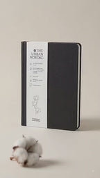 Black Cotton Rag Softcover Notebook